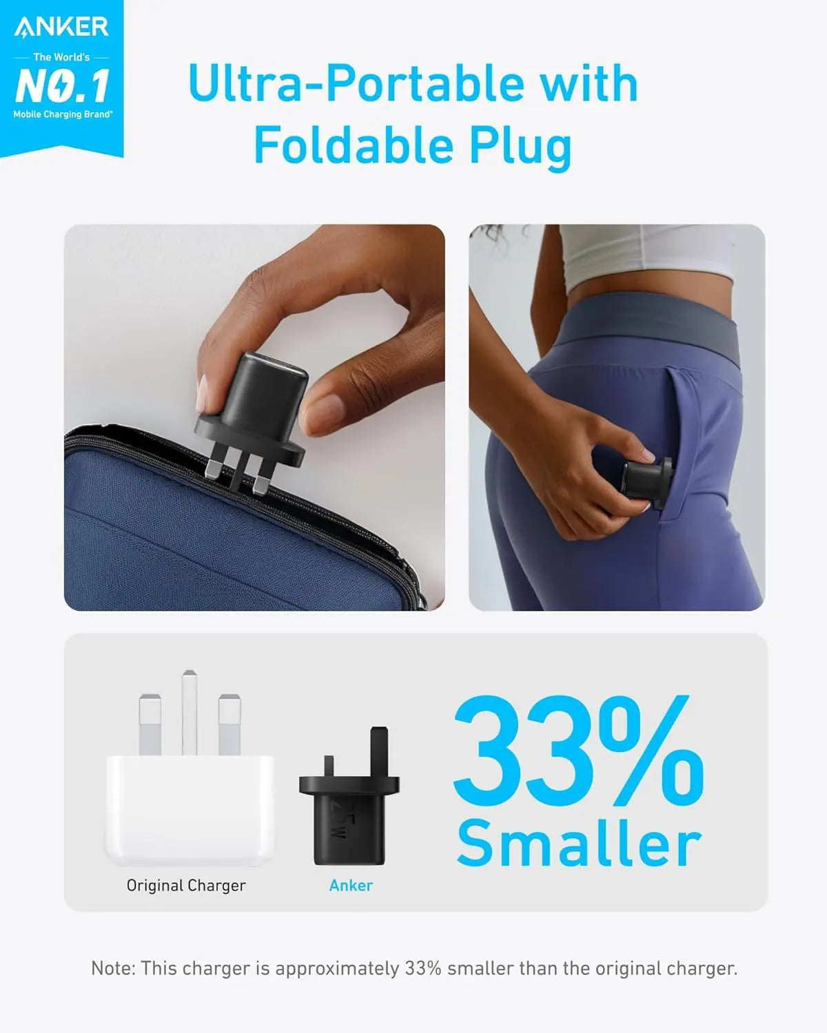 Anker Charger (25w, Compact) Black A2656L11