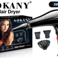 Sokany Professional High Power 2600W Hair Dryer – 2 Speeds – Hot and Cold
