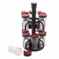 12 Jars Spice Rack with Rotating Stand Set