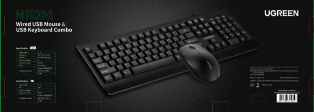 UGREEN Wired Keyboard and Mouse Combo