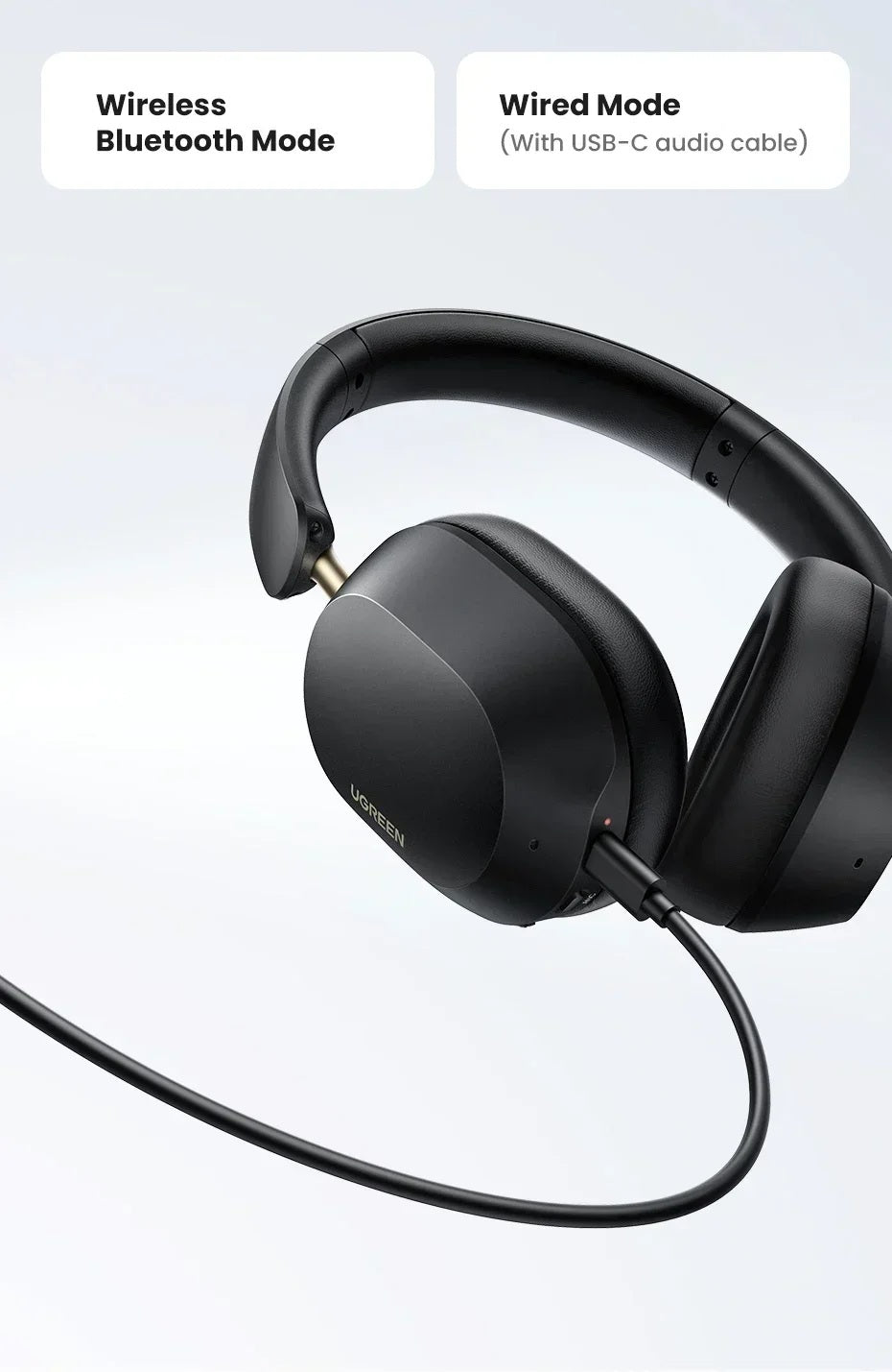 UGREEN HiTune Max5c Headphones | Hybrid Active Noise Cancellation Headphone
