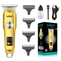 VGR V 290 hair Trimmer Digital Display Professional Hair Clipper With Rechargeable Li-ion Battery 600mAh 120 mins Runtime Golden