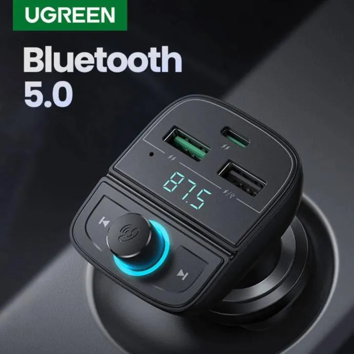 Ugreen FM&Bluetooth Transmitter&Car Charger + TF Slot