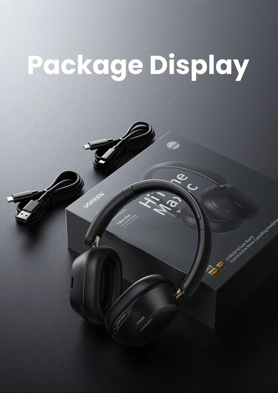 UGREEN HiTune Max5c Headphones | Hybrid Active Noise Cancellation Headphone