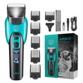 VGR V-208 Professional Pet Clipper for Dogs, Cats & All Animals, 2000mAh Battery, LED Display, Ceramic Blades, Powerful Motor, 6 Guide Combs, 180mins Runtime, Travel Lock