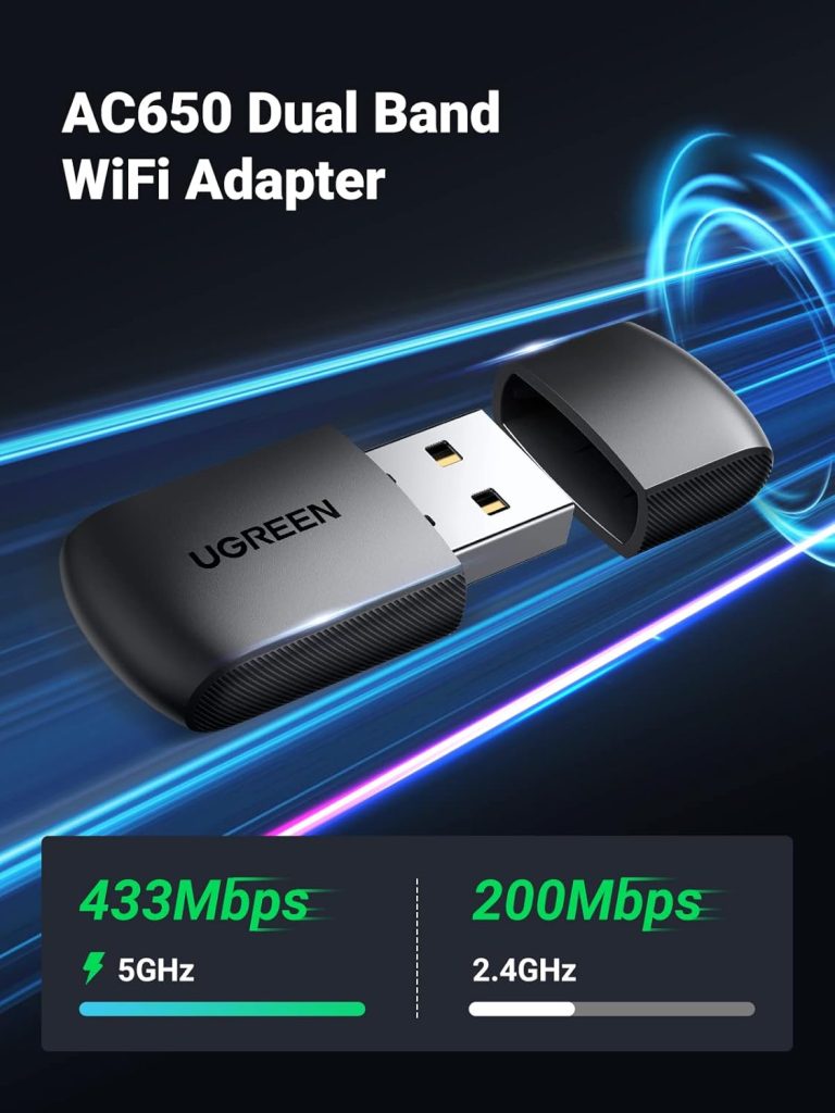 UGREEN Wireless USB Adapter AC650 11ac Dual-Band