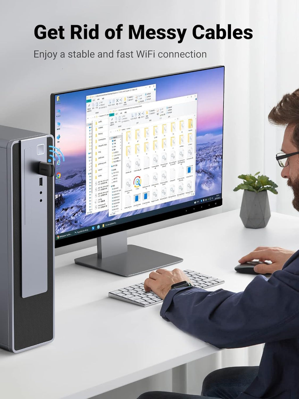 UGREEN Wireless USB Adapter AC650 11ac Dual-Band