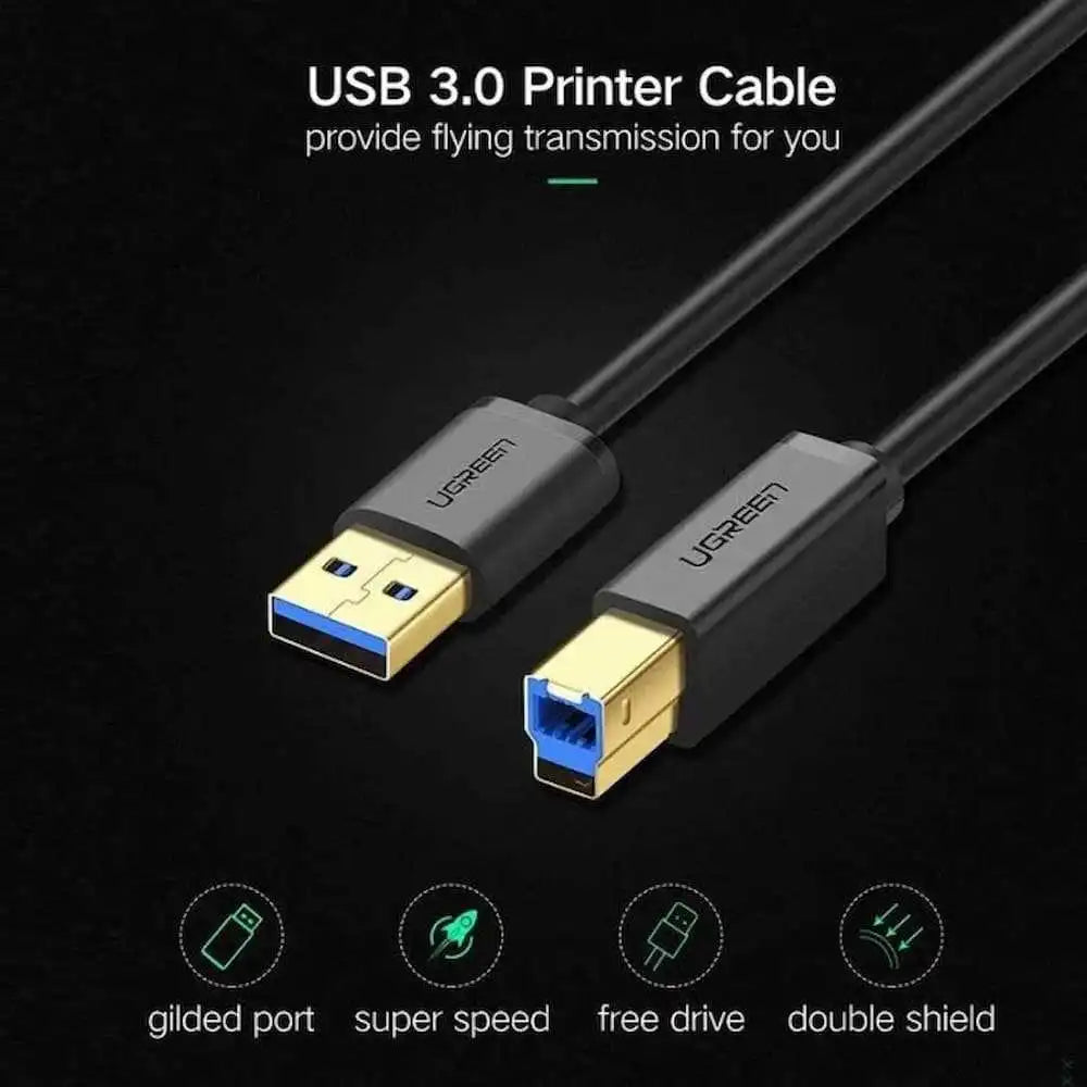 UGREEN 1 Mtr USB 3.0 A Male to B Male Printer Cable