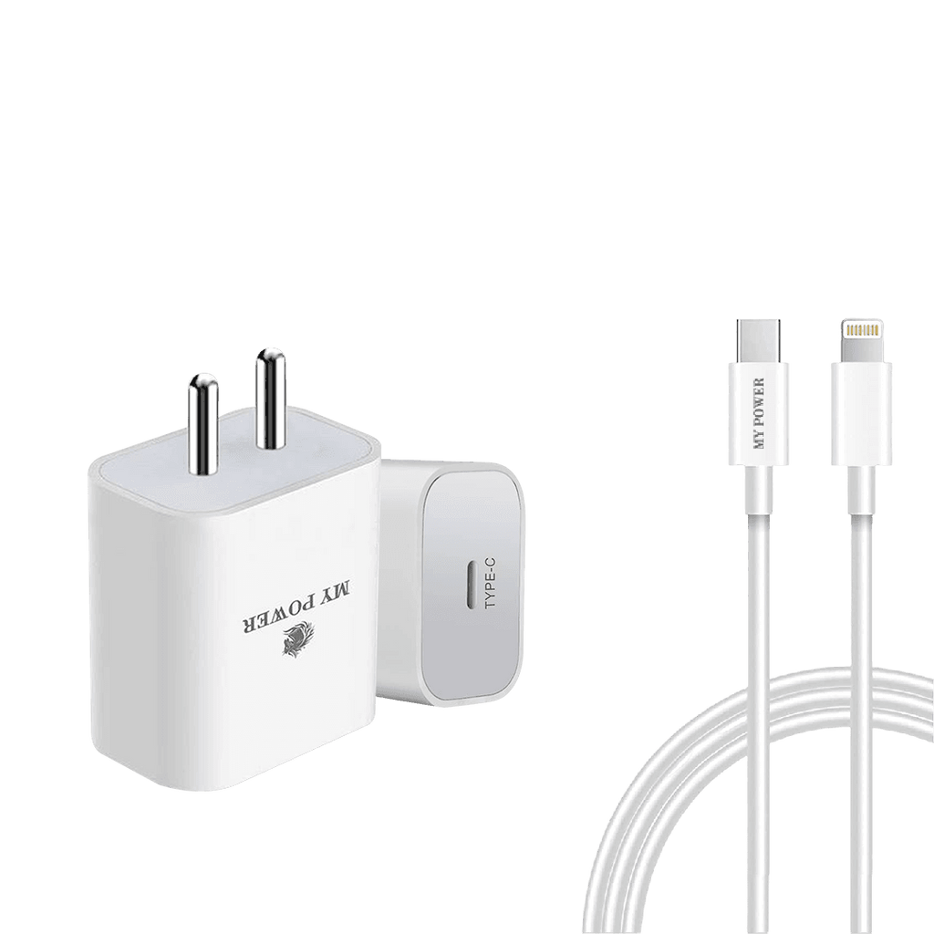 20W PD Adaptor - Type C Output Charger, Indian Round Pin My Power