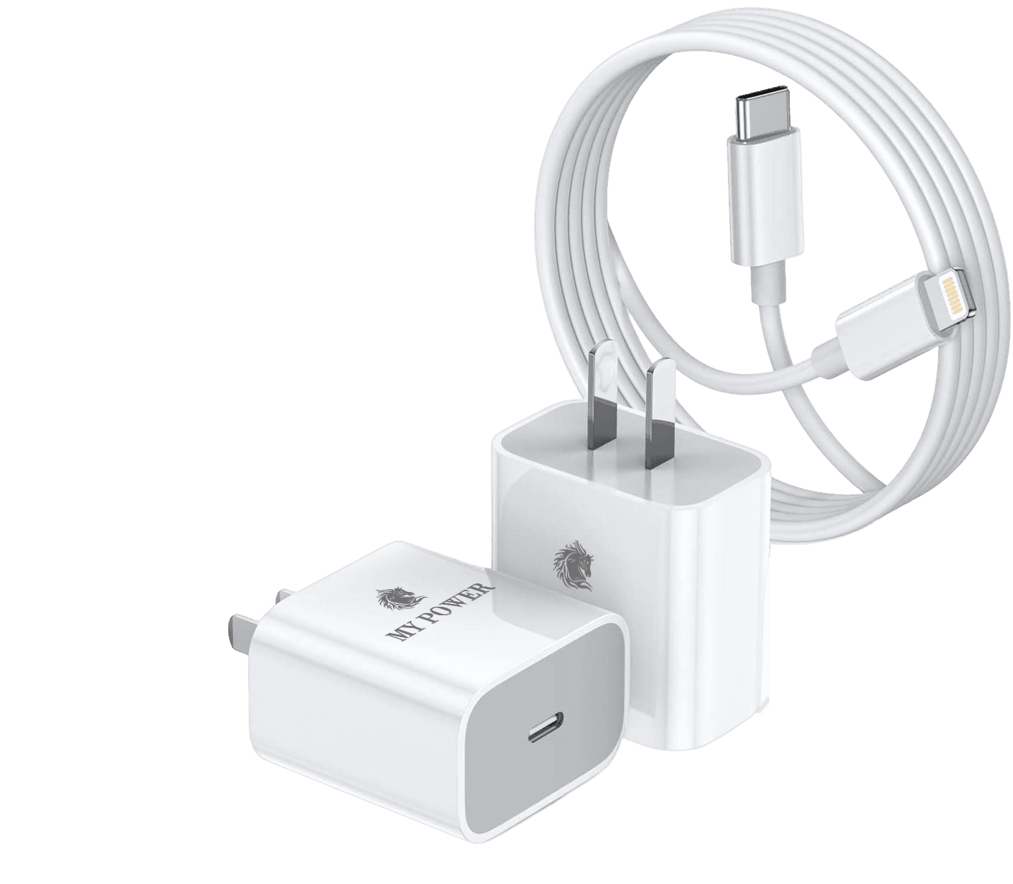 20W PD Adaptor MP98PD- Type C Output Charger, Flat US Pin My Power