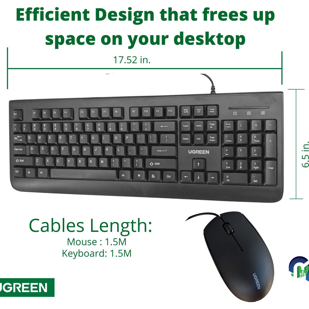 UGREEN Wired Keyboard and Mouse Combo