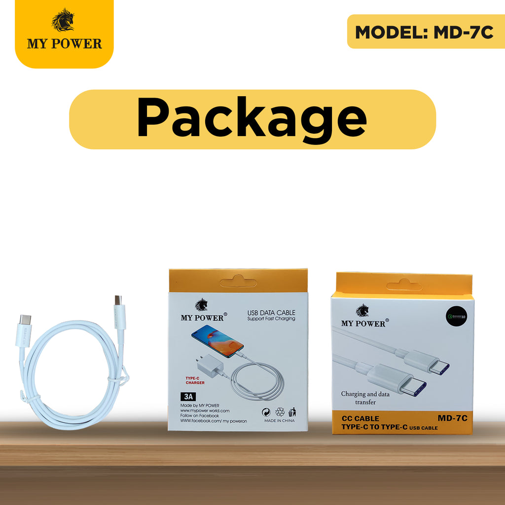 MD7C Type C to Type C Data Cable My Power