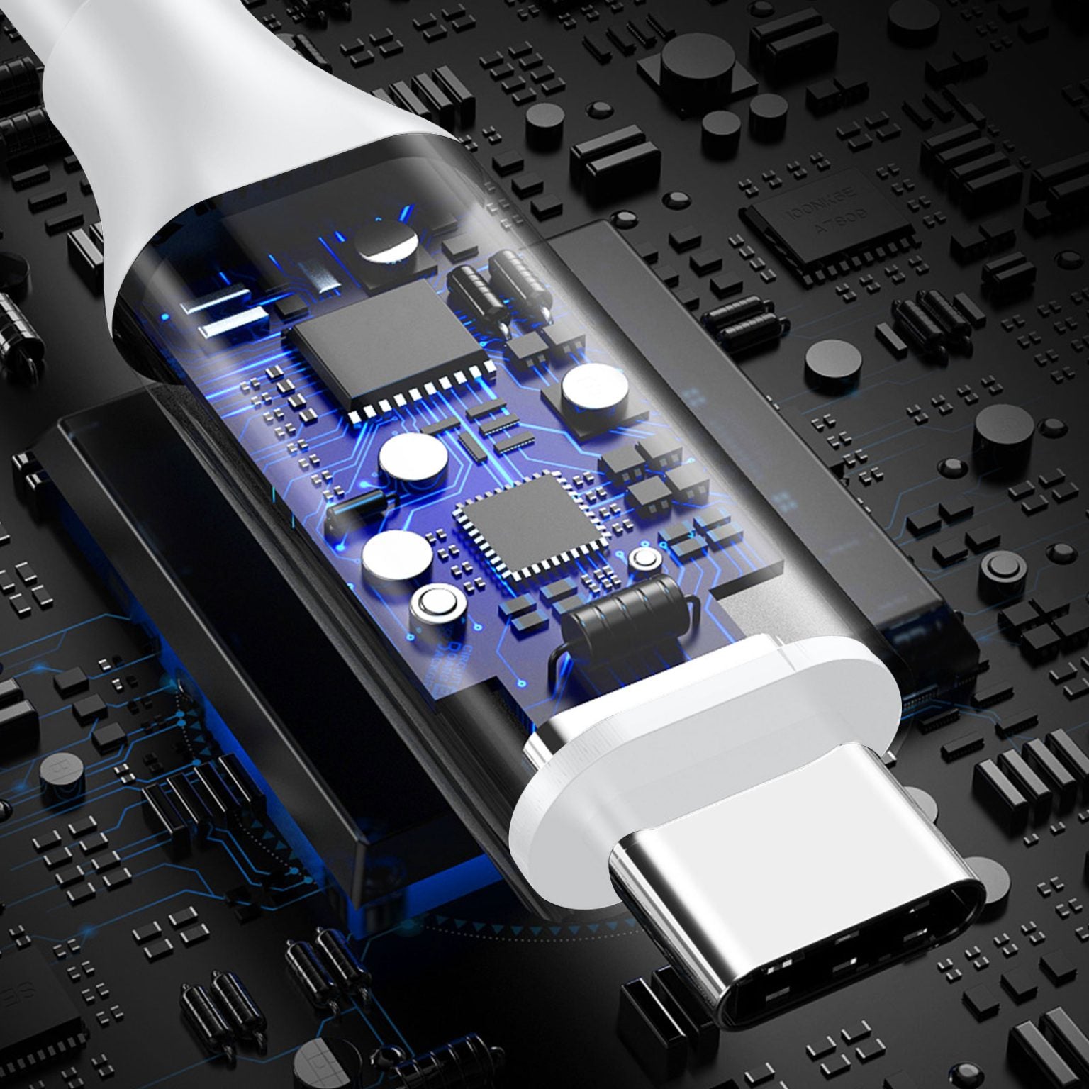 Trusmi 60w C to C silicone Cable Blue 1M | CA34-070