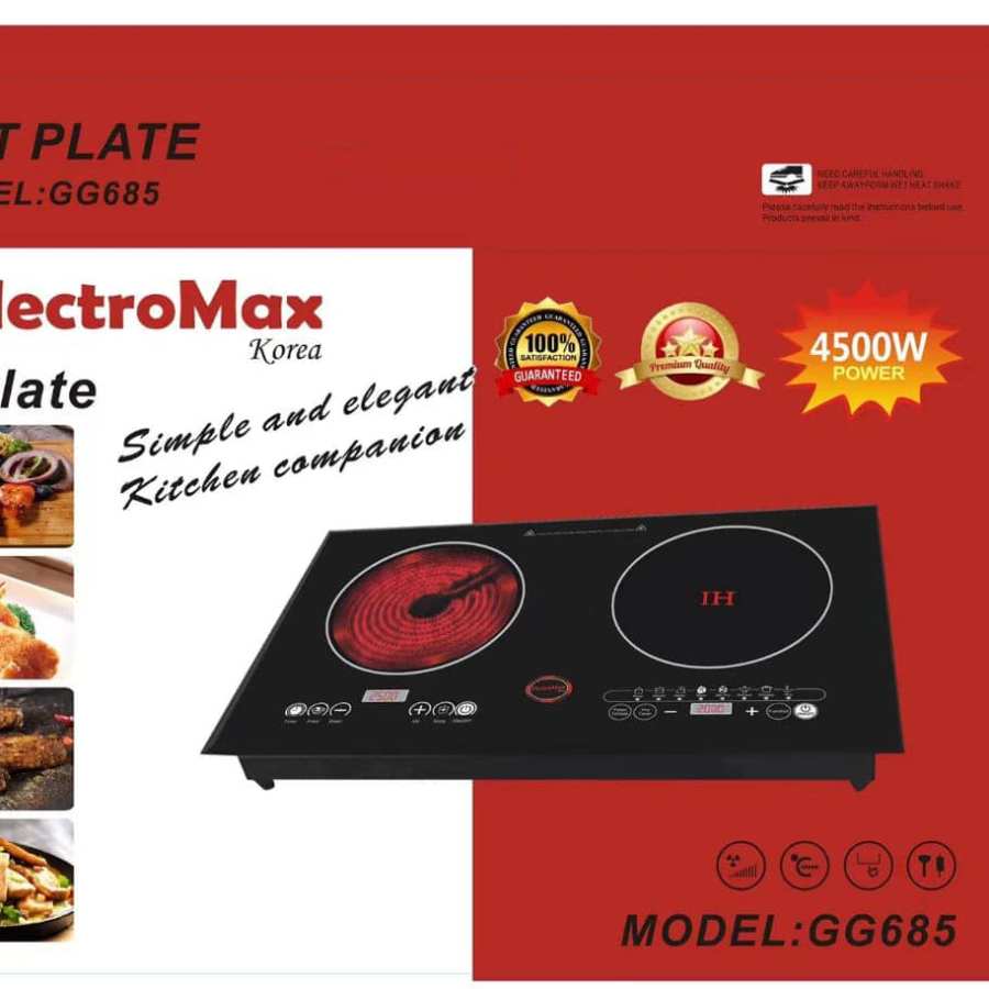Electromax GG685 Hot Plate Induction & Infrared 2 in 1