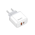 LDNIO 45W Fast Charging Charger with Cable C-Type for All Mobiles (Higher Models),2 Ports USB A,USB-C,White