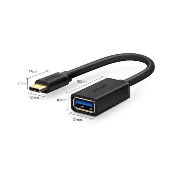 UGREEN USB C Male to USB 3.0 A Female Adapter Type C OTG Cable MacBook Pro Samsung Galaxy S10 S9 Note 9 Google Pixel (30701)