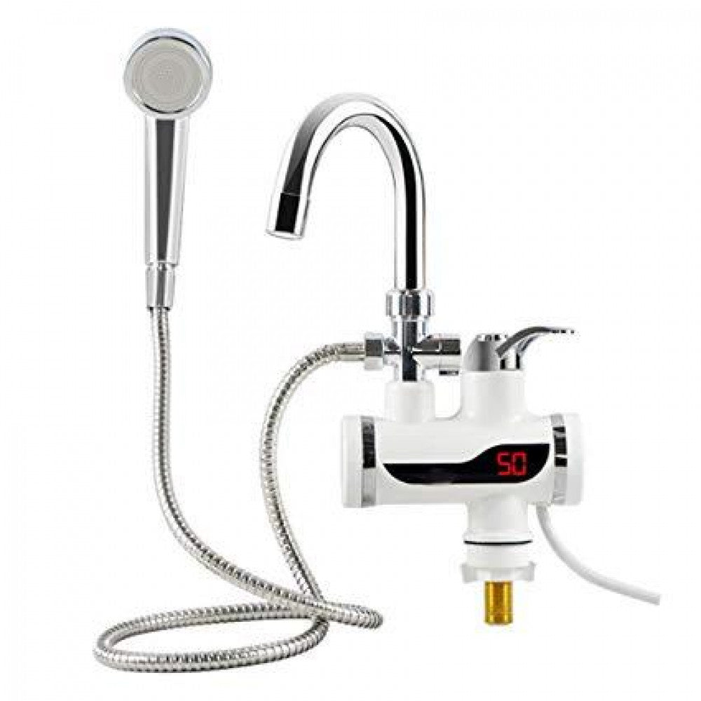 Instant Hot Water Faucet Bathroom And Kitchen Electric Water Heating Tap Temperature Display With Shower