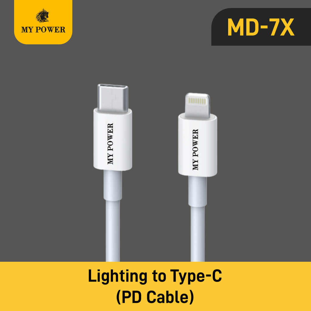 MD7X PD Flash Charging USB-C to Lightning Cable My Power