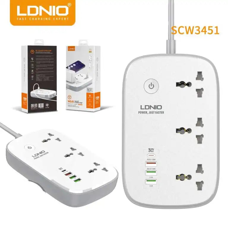 LDNIO 3 AC Outlets Wi-Fi Smart Power Strip SCW3451 Multiplug