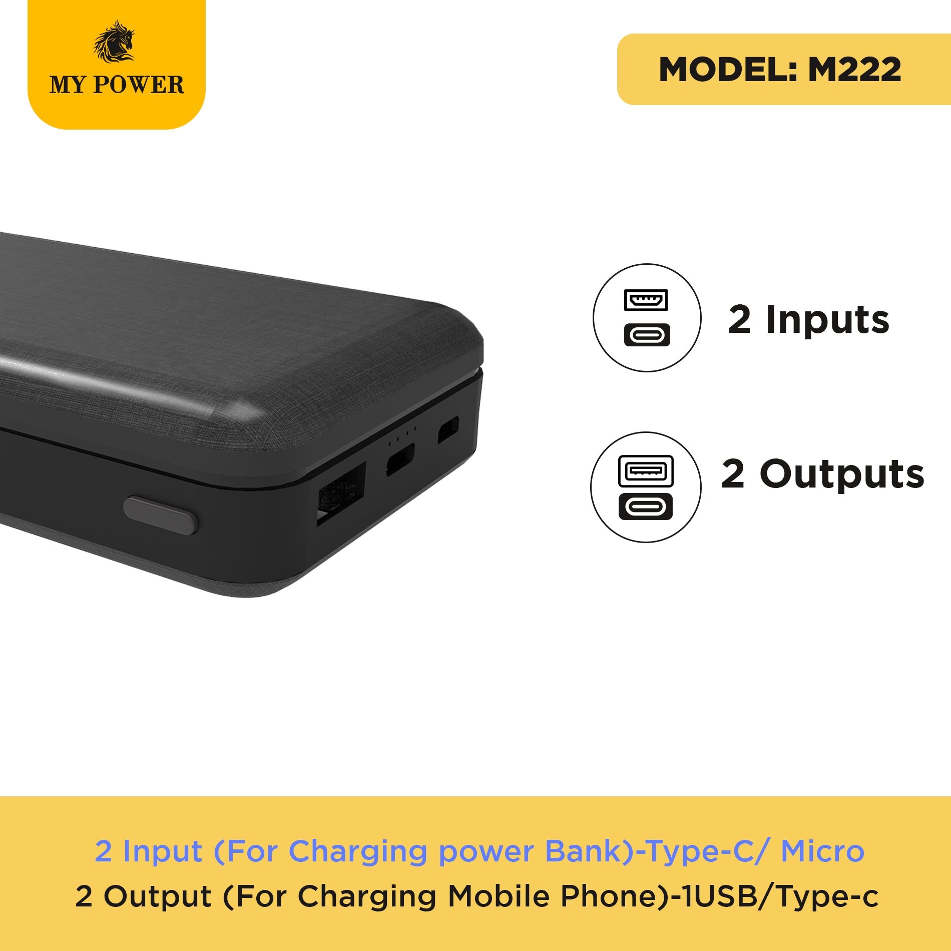 MY POWER M222 20000mAh PD Powerbank