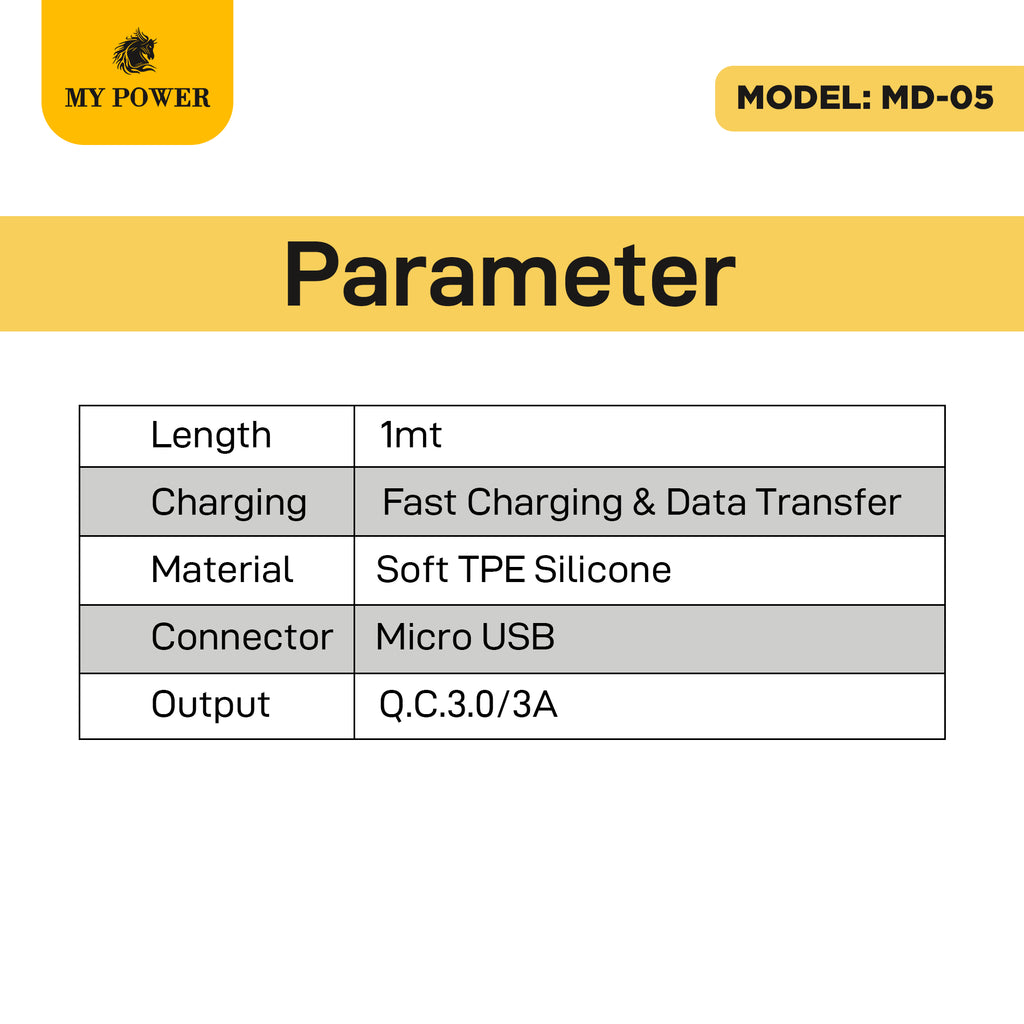 MD05 Micro USB Data Cable My Power