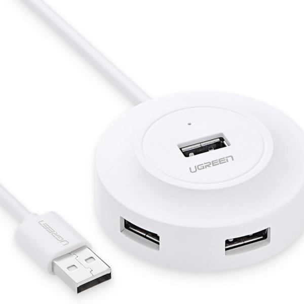 UGREEN USB 2.0 Hub 4 Ports 1m (White)