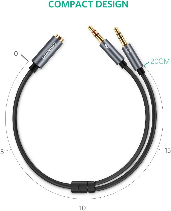 UGREEN-AV140 3.5mm Female To 2 Male Audio Cable |20899