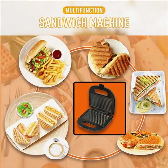 Sokany Electric Panini Press Sandwich Maker Grill Nonstick Grids