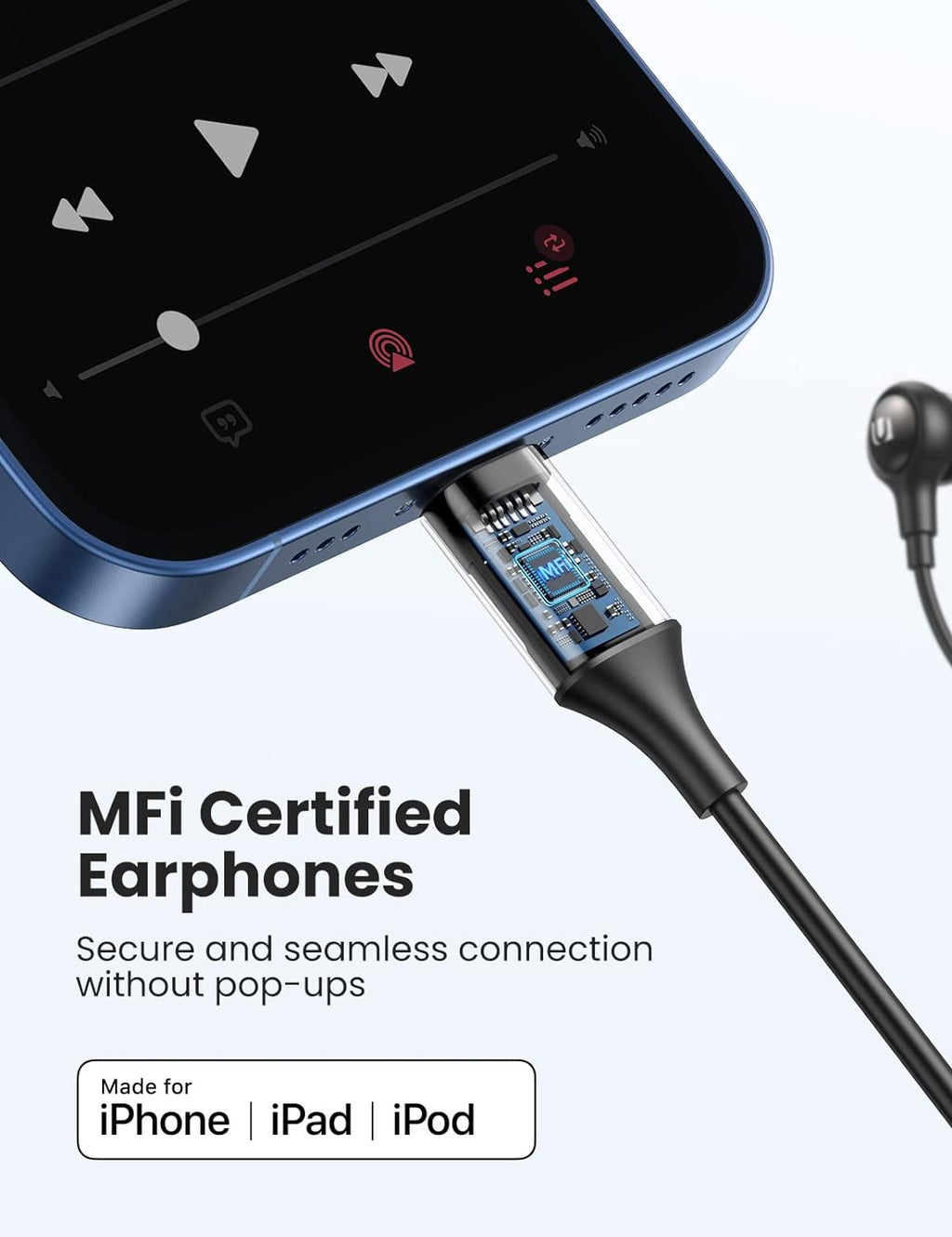 UGREEN Apple MFi Earphone | 80655