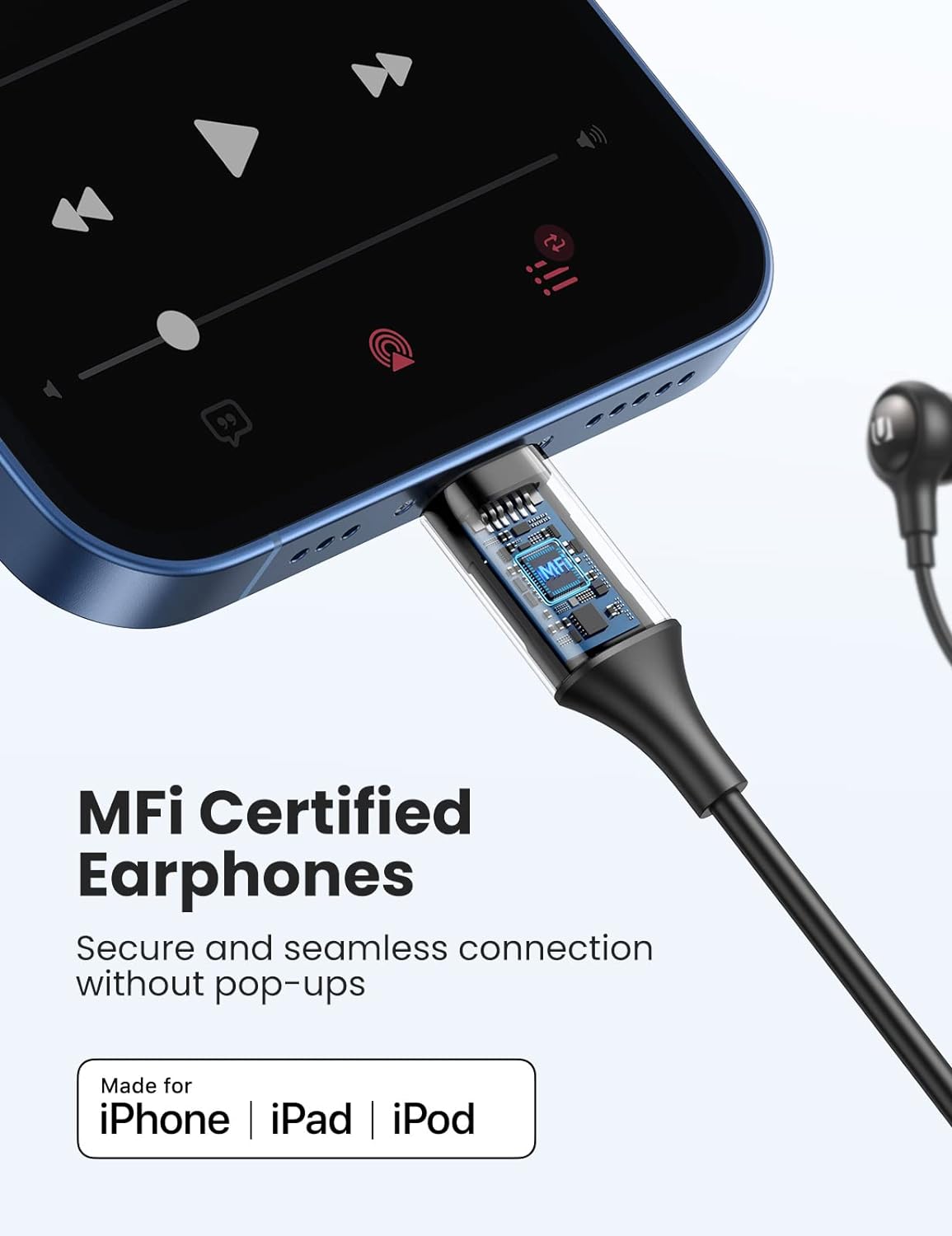 UGREEN Apple MFi Earphone | 80655