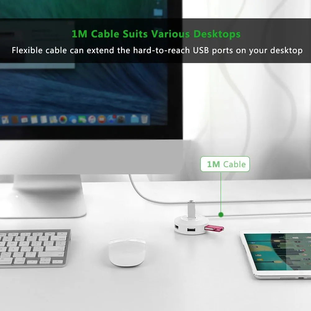 UGREEN USB 2.0 Hub 4 Ports 1m (White/Black)