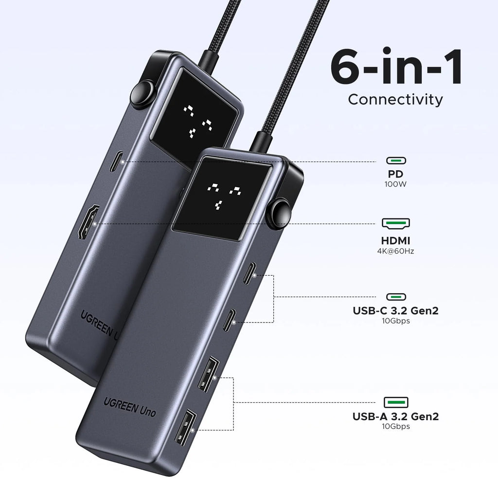 UGREEN Uno USB-C Hub 6-in-1 | 35998
