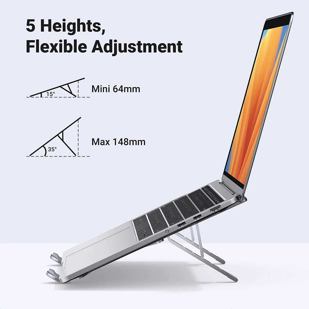 UGREEN Laptop Stand for Desk Adjustable, MacBook Stand, Portable Aluminium Laptop Riser for Desk