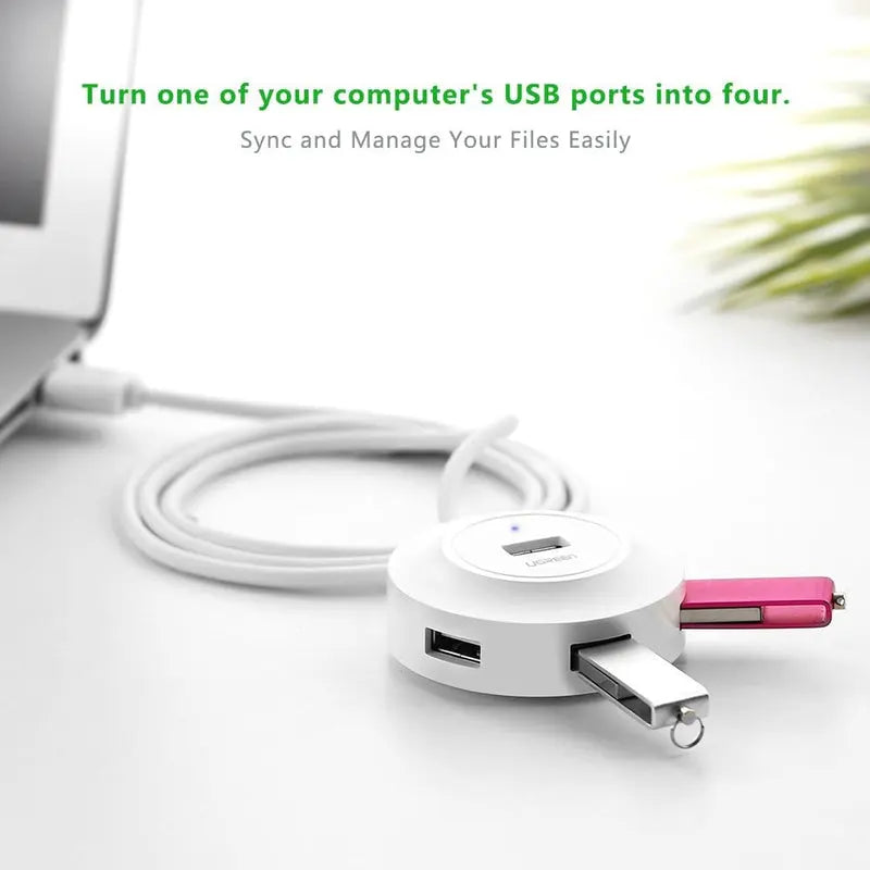 UGREEN USB 2.0 Hub 4 Ports 1m (White/Black)