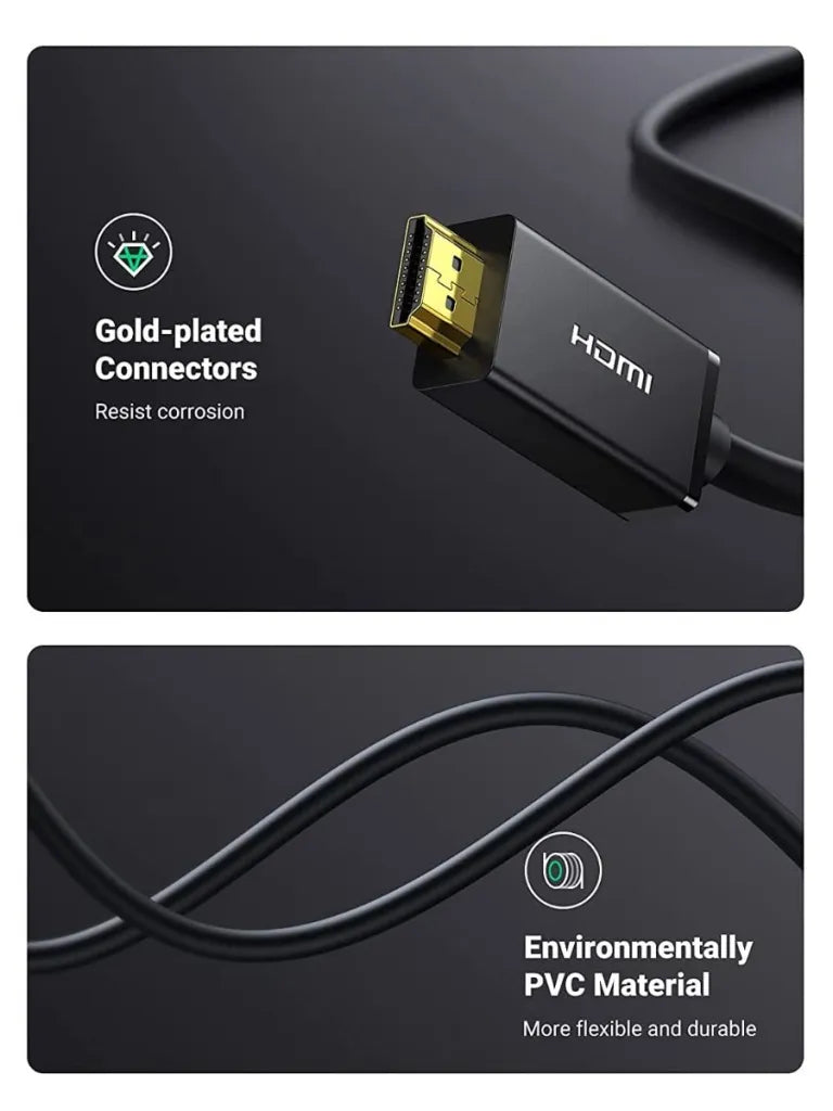 UGREEN 4K Displayport To HDMI Cable DP To HDMI Connector Video Display Cable 3M