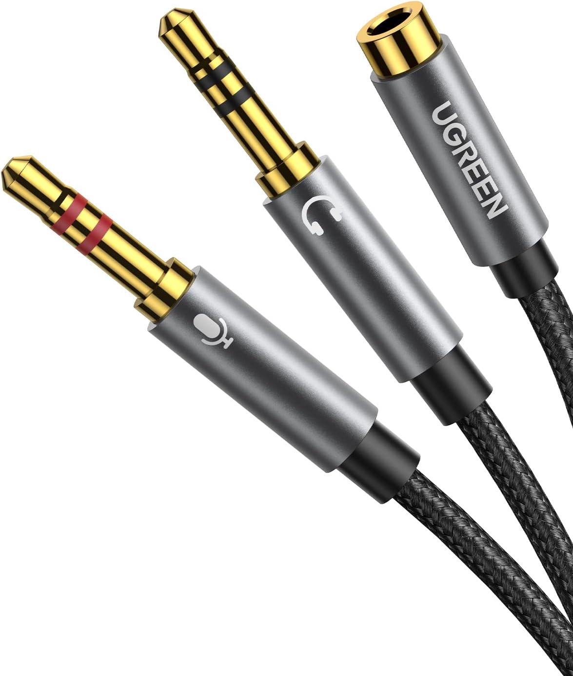 UGREEN-AV140 3.5mm Female To 2 Male Audio Cable |20899