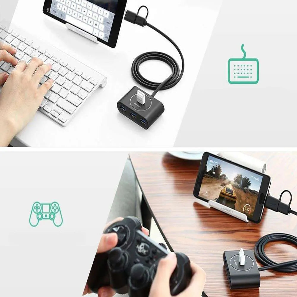 Ugreen USB 3.0 Hub with Type C Port, 1M