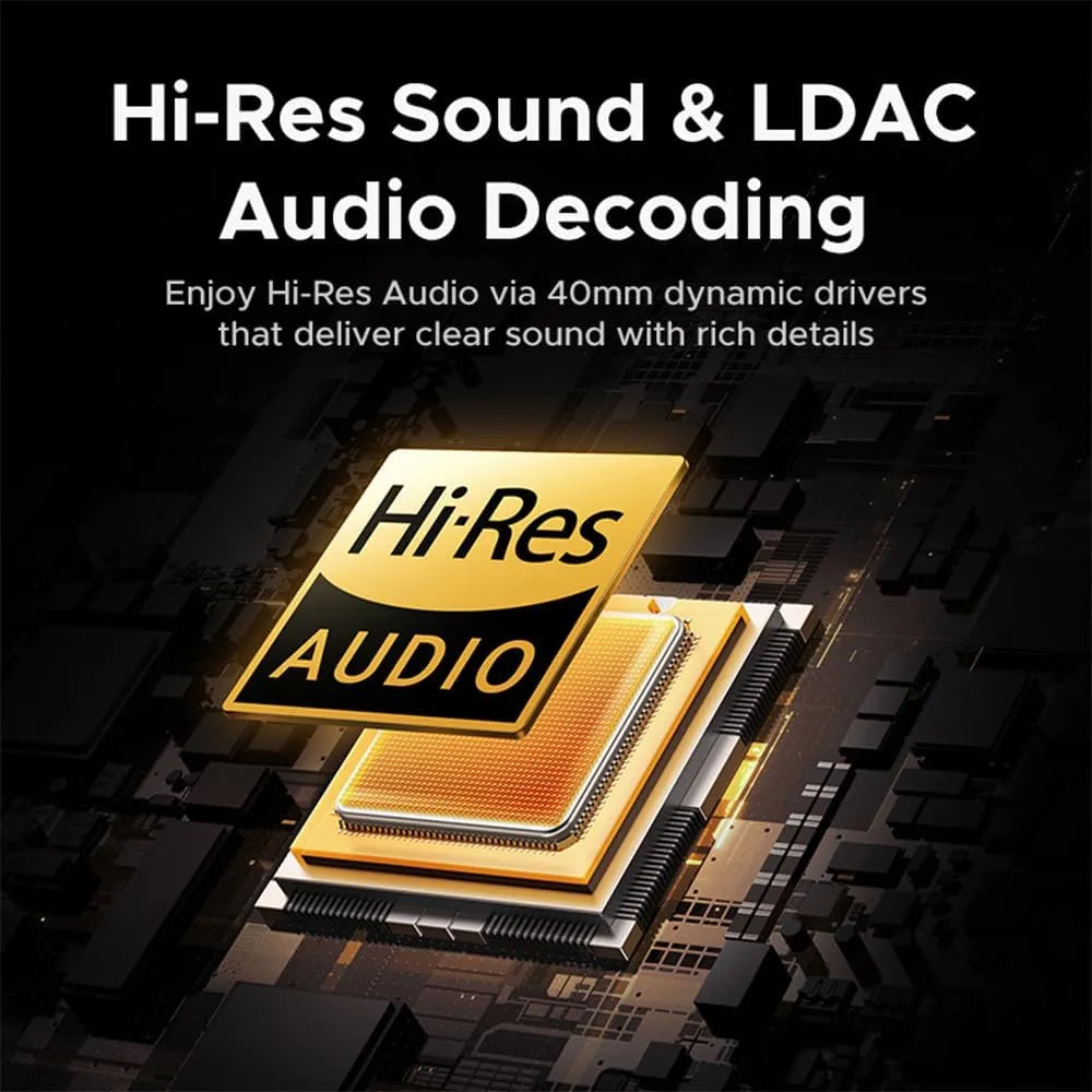 UGREEN Studio Pro Headphones Wireless, 120H, ANC, Hi-Res Sound, BT 6.0, Custom EQ & Multiple Connection via App
