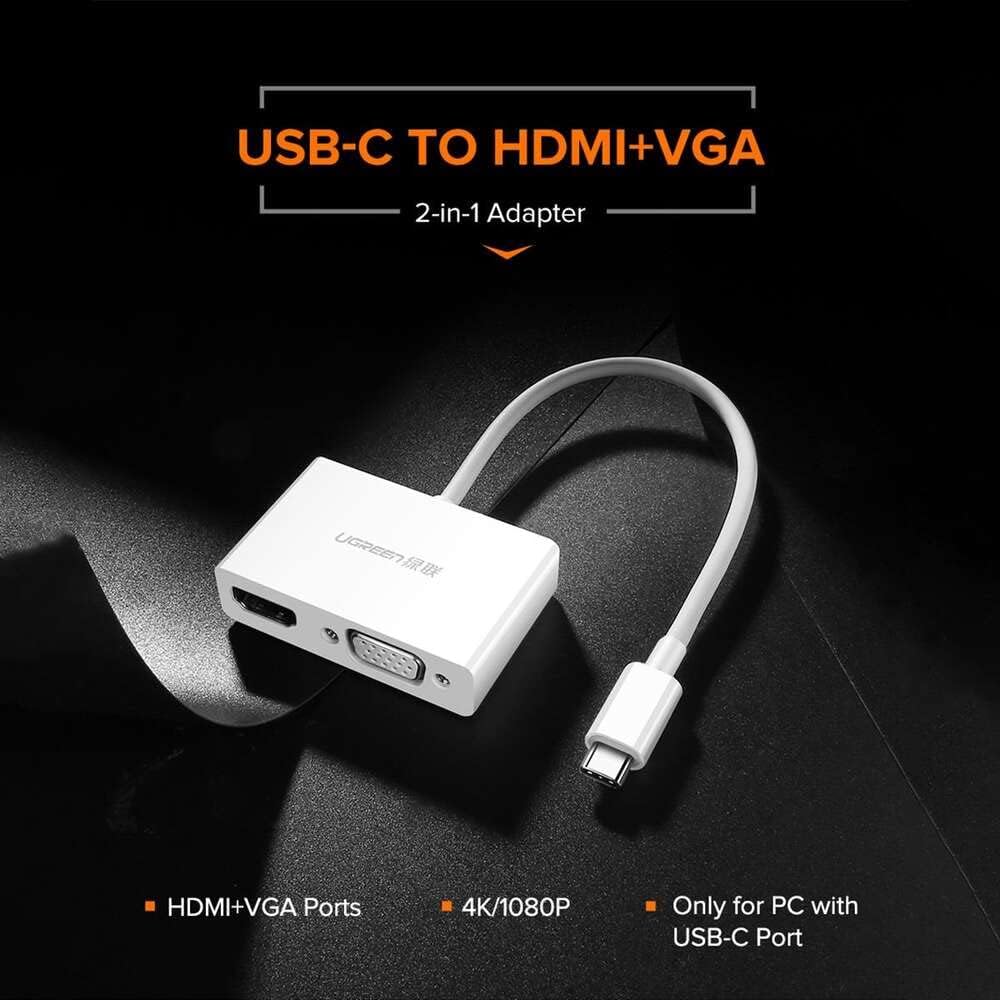 UGREEN Type C to HDMI+VGA Converter | 30843