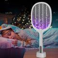 2 in 1 UV Light Mosquito Killer Racket Bat with Base Stand, Lithium Battery, USB Charging