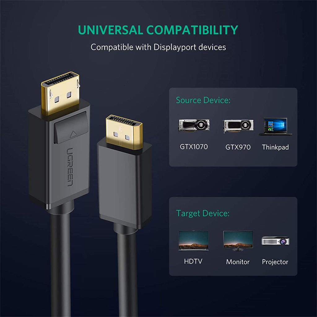 Ugreen 4K 1.2 Version Gold Plated DP to DisplayPort Cable