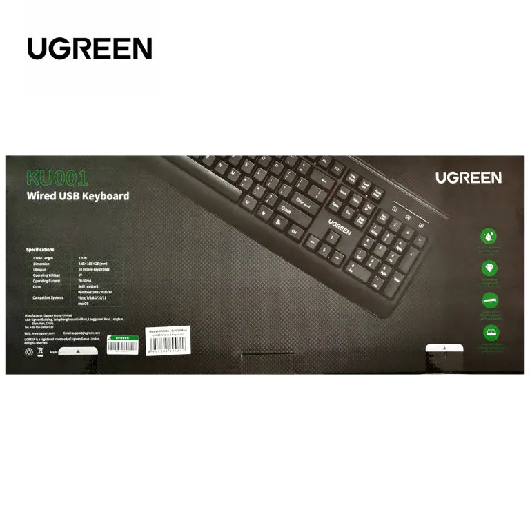 UGREEN KU001 WIRED USB KEYBOARD