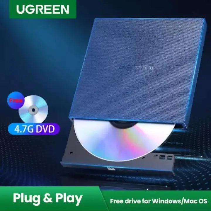 UGREEN-USB 2.0 Slim Portable DVD Writer