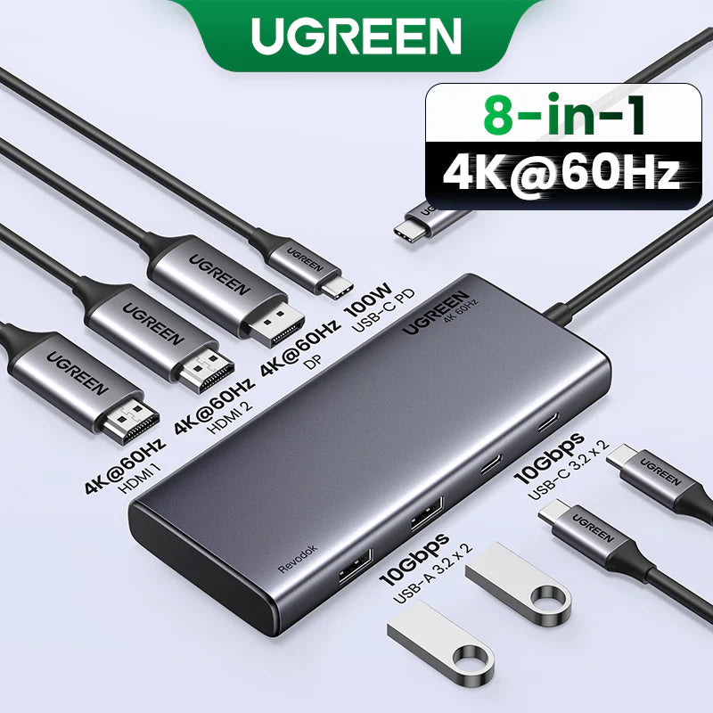UGREEN 8-in-1 USB C Hub Triple Display | 35625