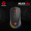 Fantech HELIOS XD3 Premium Wireless Wired Mouse Pixart 3335 Built in Battery Wired-BLACK