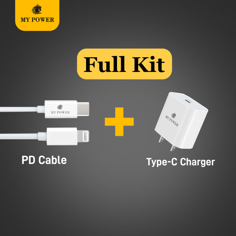 20W PD Adaptor MP98PD- Type C Output Charger, Flat US Pin My Power