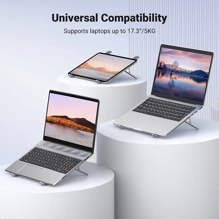 UGREEN Laptop Stand for Desk Adjustable, MacBook Stand, Portable Aluminium Laptop Riser for Desk