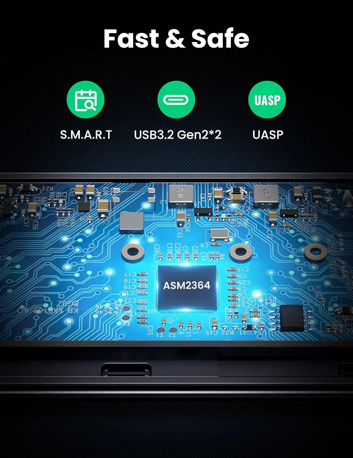 UGREEN USB-C to M.2 NVMe Hard Drive Enclosure 20GB | 80554