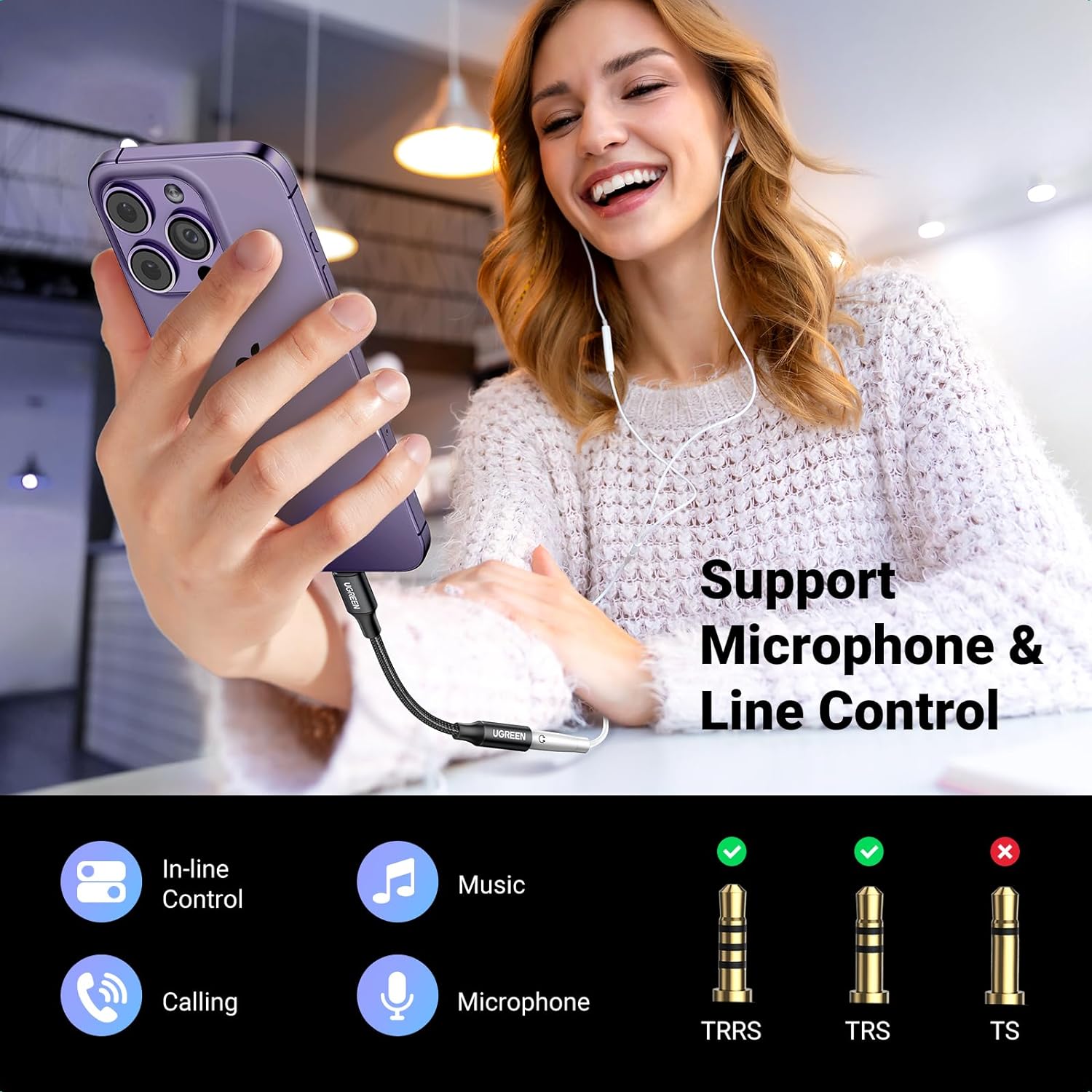UGREEN Lightning to 3.5mm Dongle |70860
