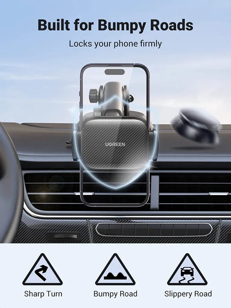 UGREEN Gravity car phone holder with suction cup